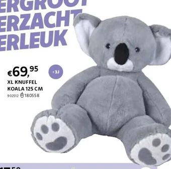 Dreamland XL KNUFFEL KOALA 125 cm aanbieding