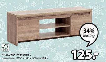Jysk HASLUND TV-MEUBEL B138 x H48 x D38 cm aanbieding