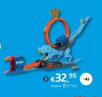 HOT WHEELS ACROBATISCHE RACEBAAN T-REX CHOMP DOWN