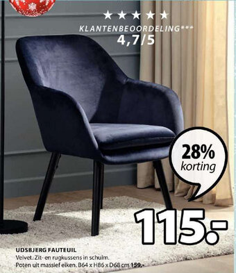 Jysk Udsbjerg fauteuil aanbieding