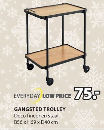 Jysk Gangsted trolley aanbieding