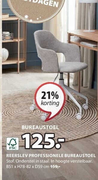 Jysk Bureaustoel aanbieding