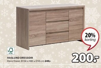 Jysk Haslund dressoir aanbieding