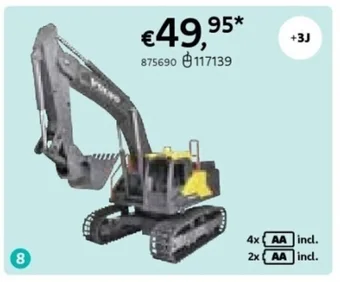 Dreamland DICKIE TOYS GRAAFMACHINE RC VOLVO MINING EXCAVATOR aanbieding