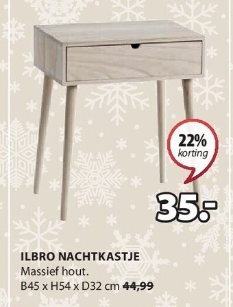 Jysk Ilbro nachtkastje aanbieding