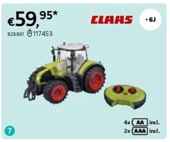 BOERDERIJVOERTUIG CLAAS RC AXION 870