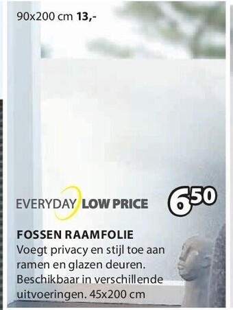 Jysk Fossen raamfolie aanbieding
