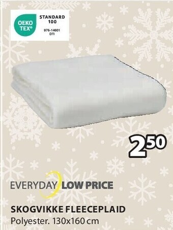 Jysk Skogvikke fleeceplaid aanbieding