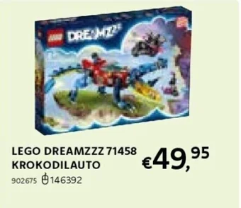 Dreamland LEGO DREAMZZZ 71458 KROKODILAUTO aanbieding