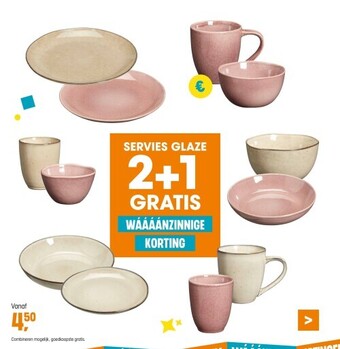 Kwantum Servies glaze aanbieding