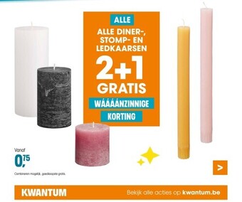Kwantum Alle diner-, stomp- en ledkaarsen aanbieding