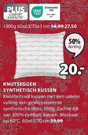 Jysk Knutseggen synthetisch kussen aanbieding