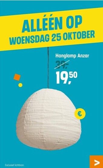 Kwantum Hanglamp anzar aanbieding