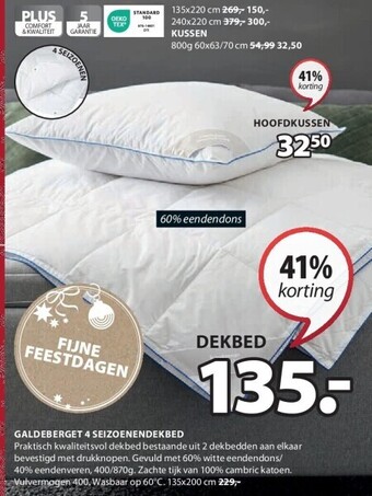 Jysk Galdeberget 4 seizoenendekbed aanbieding