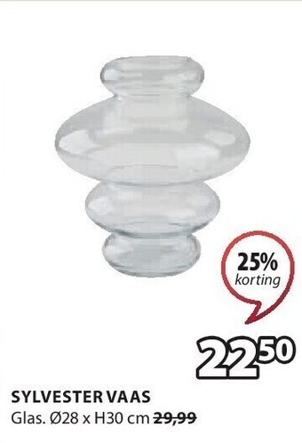 Jysk Sylvester vaas aanbieding