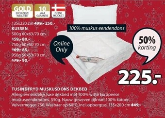 Jysk Tusindfryd muskusdons dekbed aanbieding