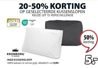 Jysk Inge kussensloop aanbieding