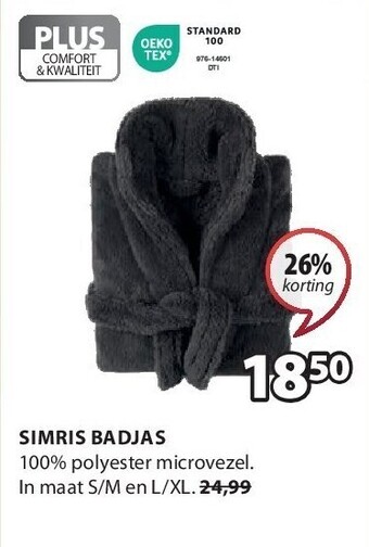 Jysk Simris badjas aanbieding