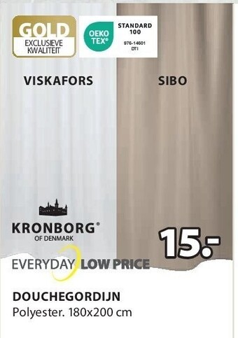 Jysk Douchegordijn aanbieding