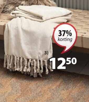 Jysk Bonderose fleeceplaid aanbieding