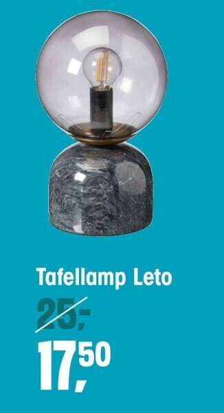 Kwantum Tafellamp leto aanbieding