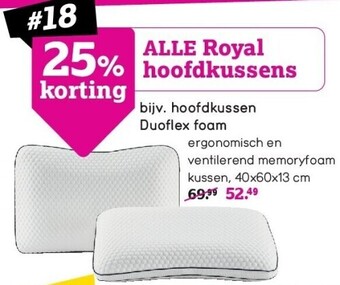 Leen Bakker Hoofdkussen duoflex foam aanbieding