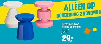 Kwantum Bijzettafels Povo, Palena en Pinetto aanbieding