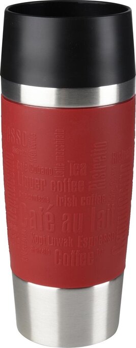 Bol.com Tefal travel mug thermobeker - 360 ml - rvs/rood aanbieding