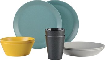 Bol.com Mepal - serviesset bloom 8-delig – geschikt als stijlvol buitenservies - pebble assorti – ideaal voor buiten en binnen – lich aanbieding