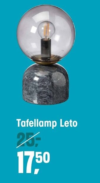 Kwantum Tafellamp Leto aanbieding