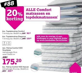Topdekmatras comfort