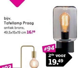 Leen Bakker Tafellamp praag aanbieding