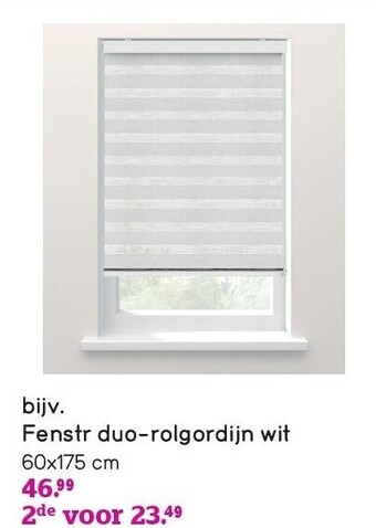 Leen Bakker Fenstr duo-rolgordijn wit aanbieding