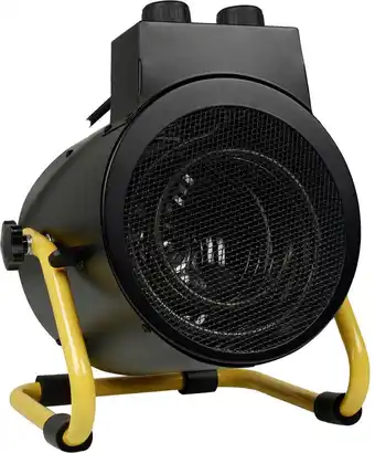 Bol.com Tristar industriële kachel ka-5061 - elektrische kachel - regelbare thermostaat - oververhittingsbeveiliging - zwart/geel aanbieding