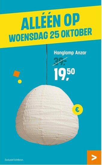 Kwantum Hanglamp Anzar aanbieding