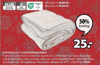 Jysk KISTEFJELLET 4 SEIZOENENDEKBED aanbieding