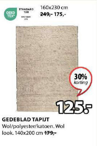 Jysk GEDEBLAD TAPIJT aanbieding