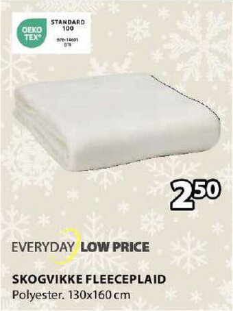 Jysk SKOGVIKKE FLEECEPLAID aanbieding