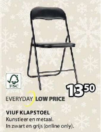 Jysk VIUF KLAPSTOEL aanbieding