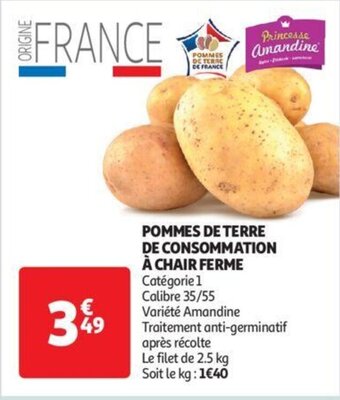 Auchan POMMES DE TERRE DE CONSOMMATION À CHAIR FERME aanbieding