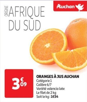 Auchan ORANGES À JUS aanbieding