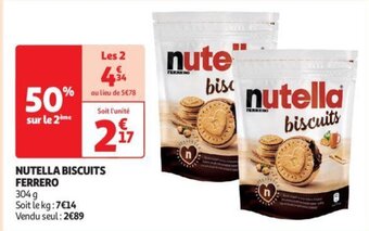 Auchan NUTELLA BISCUITS FERRERO aanbieding