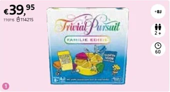 Dreamland TRIVIAL PURSUIT FAMILIE EDITIE VLAAMS aanbieding
