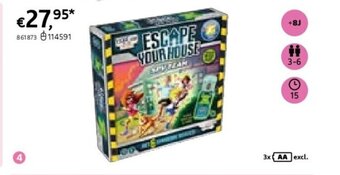 Dreamland ESCAPE ROOM THE GAME - ESCAPE YOUR HOUSE SPY TEAM aanbieding