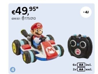 Dreamland Auto rc mario kart mini racer aanbieding