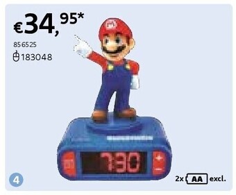 Dreamland Lexibook wekker super mario aanbieding