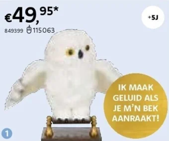 Dreamland Interactieve knuffel harry potter wizarding world enchanting hedwig aanbieding