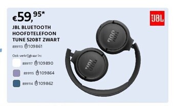 Jbl bluetooth hoofdtelefoon tune 520bt zwart