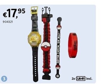 Dreamland Horloge led pokémon met 3 armbanden aanbieding