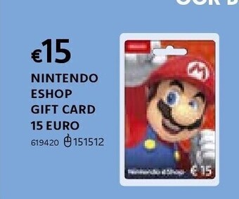 Dreamland Nintendo eshop gift card 15 euro aanbieding